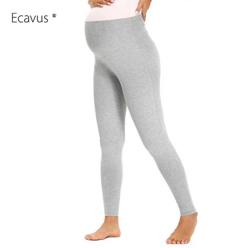 Pantalons de grossesse pour femmes Leggings Leggings de coton de maternité confortables Leggings de grossesse pleine longueur de la cheville LJ201120