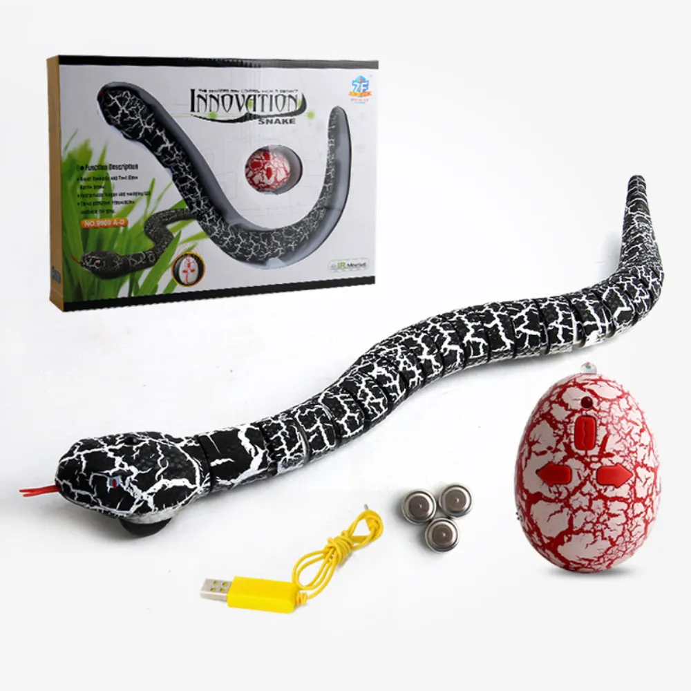 Новинка RC Snake Naja Cobra Viper Пульт дистанционного управления игрушками для животных с USB Cable Смешное ужасающее рождественское подарок 2012089606690