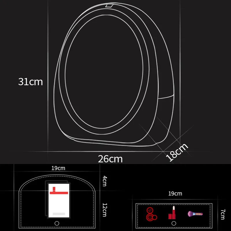 LED Light Desktop Organizer HD Mirror Makeup Organizer Lade Type Creative Cosmetic Storage Box Proteerbare Beauty Box Z11233062