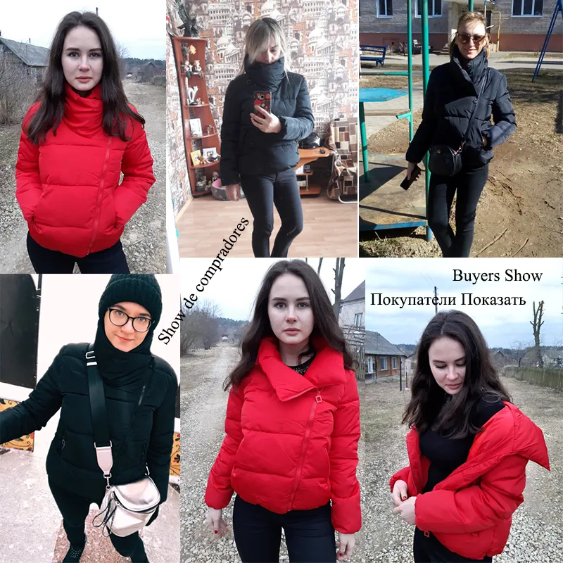 Kvinnor kortjacka parkas mujer höstjacka kappa mode vinter solid varm casual padded down parka kvinnliga kappa kvinnor outbears 201201