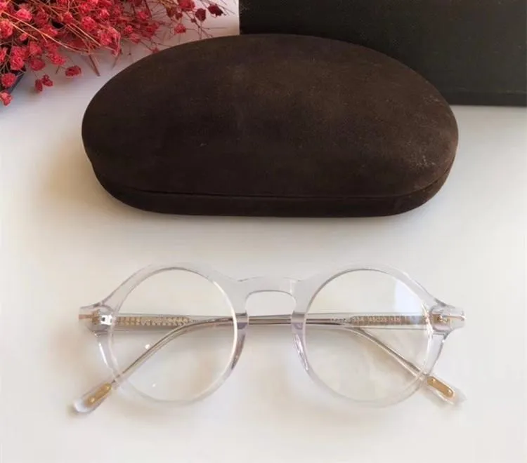 NewArrivals Retro-Vintage Unisex Round Plank 5526 Eyewear Frame 45-23-145 Italien Pure-Plank för solglasögon Prescriptiton Glasögon Full198C