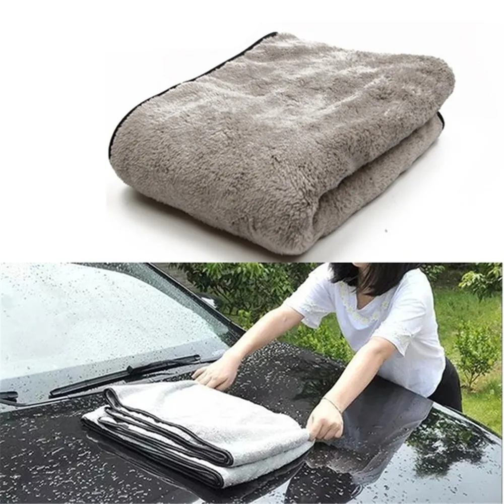 Kit de serviettes de lavage pour soins de voiture, 100x40cm, chiffon de nettoyage et de séchage en microfibre pour voitures, 201021254G