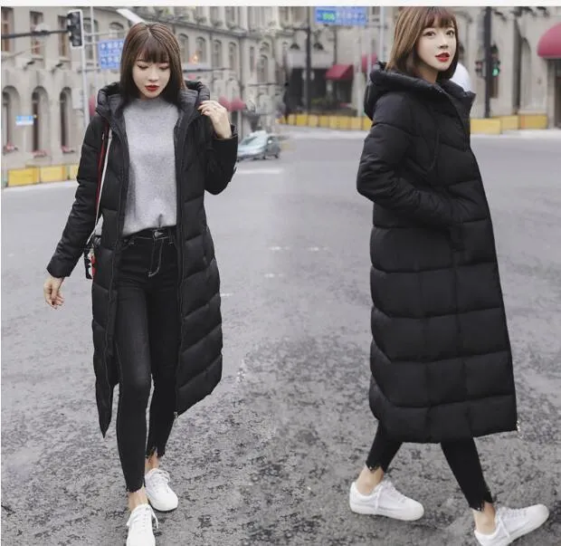 Ajouter une longue veste en coton pour les femmes Version coréenne de l'hiver de la mode en coton de la mode pour les femmes Women 201019