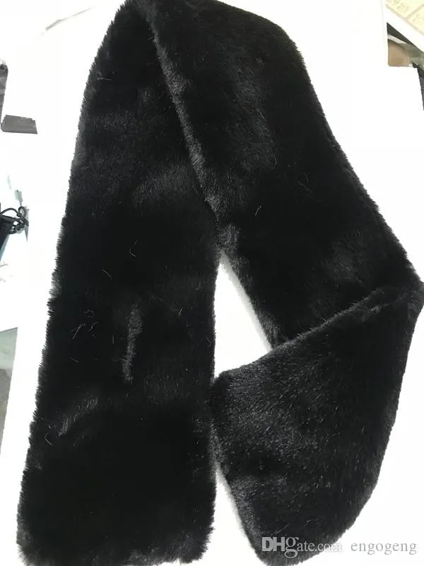 Stile di moda Sciarpa autunnale e invernale imitazione pelliccia di coniglio bianco e nero i collo in peluche collo in pelliccia caldaAnita256w