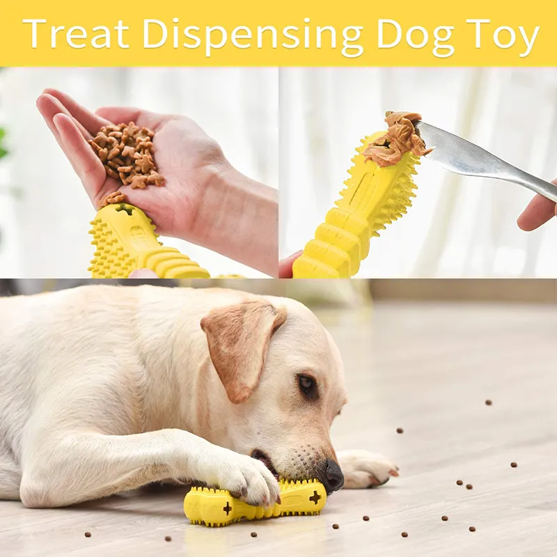 Benepaw Bite Resistent Dog Chew Toys Interactive Safe Food Dispensing Rubber Pet Leksaker för Små Medium Stora Hundar Tänder Rengöring LJ201028