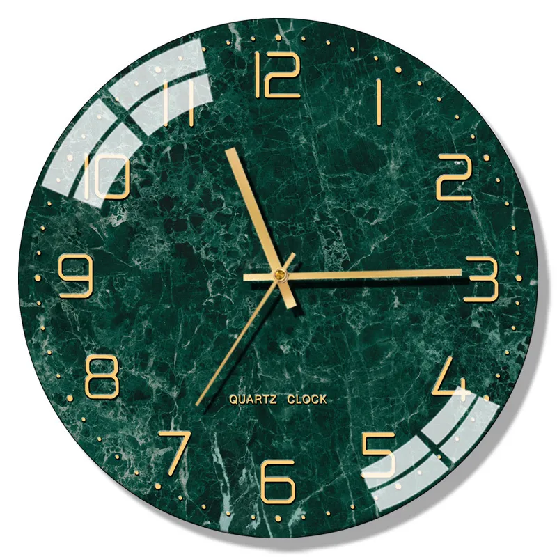 Modern Watch Mechanizm Ściany Glass Kreatywny Nordic Nordic Silent Sypials Quartz Clock Saat Prezenty FZ219 201212