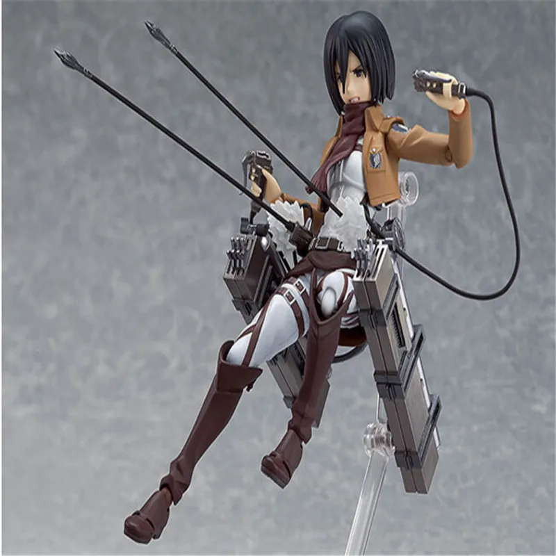 Atak anime na Titan 203 Mikasa Ackerman Figma Action 15cm PVC Model Figury Figurka Figurine Doll Kolekcjonowanie Q12178054744