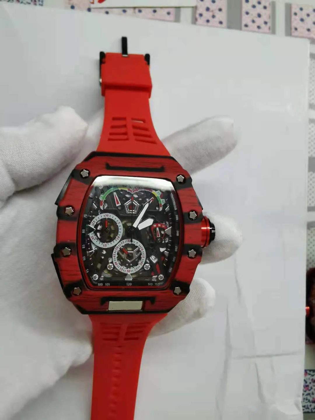 2021 relógio de quartzo de sílica gel masculino de luxo relógios esportivos masculinos designer relógio masculino de alta qualidade watch295a