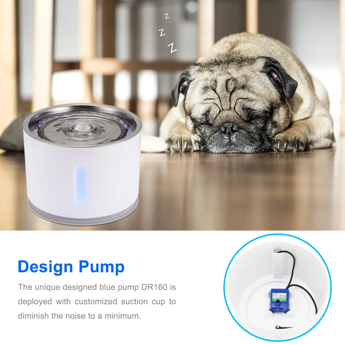 Automatic Cat Water Fountain Electric Dog Pet Drinker Bowl Drinking Dispenser USB Powered Y200917