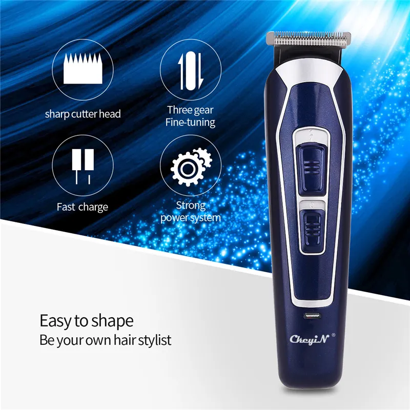 Professionele Krachtige Haar Clipper Trimmer voor Mannen DIY Cutter Electric Barber Cut Machine Head met Limit Combs 220216