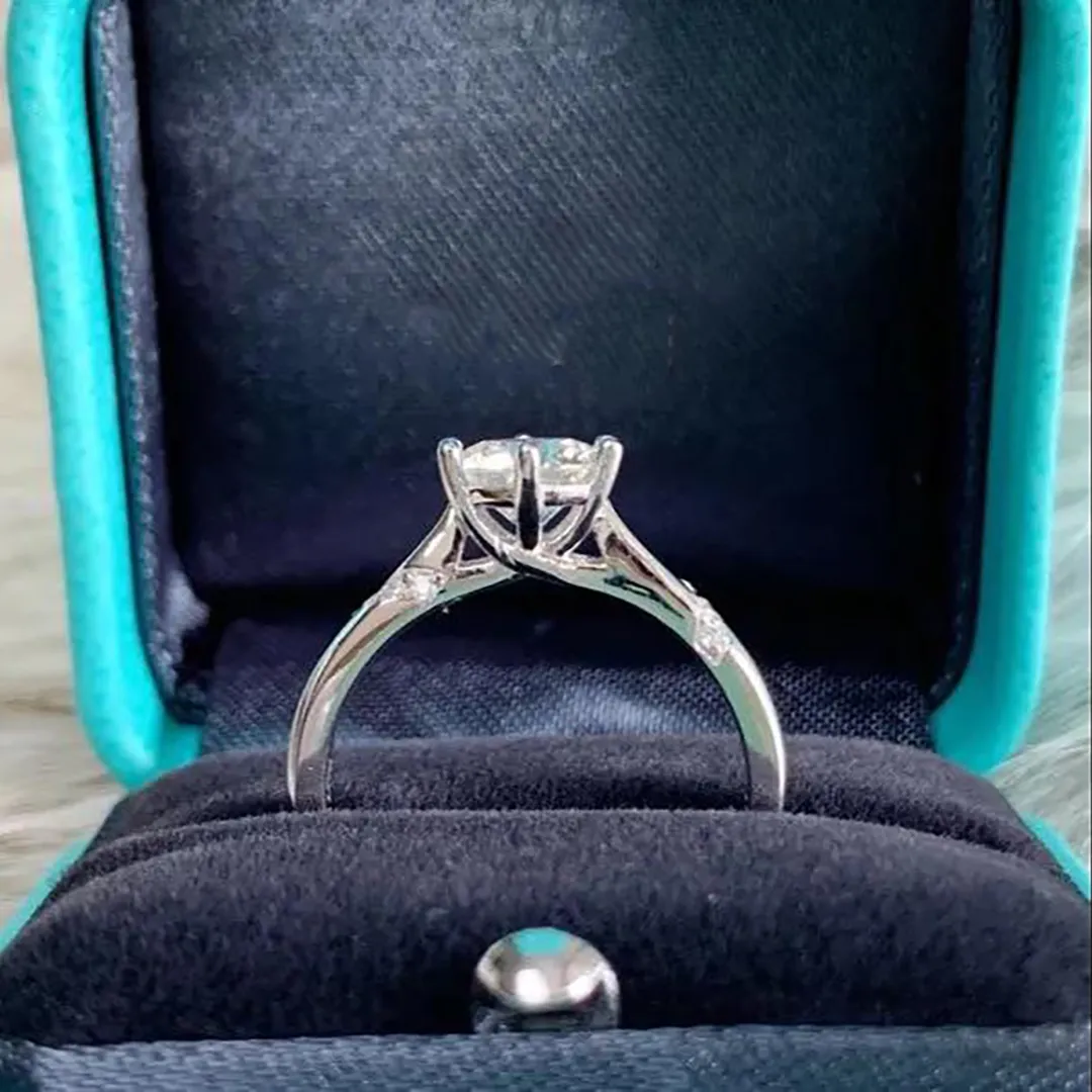 Dessingers Ring Männer und Frauen Breite und schmale Version Rose Paar silberte Luxurys Ringe Classic Sechs Stecker Diamond Ring Lady 269p