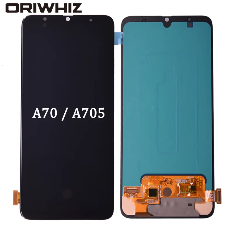 Super AMOLED pour Samsung Galaxy A70 écran LCD avec assemblage de numériseur d'écran tactile avec cadre A705/DS A705F A705FN A705GM