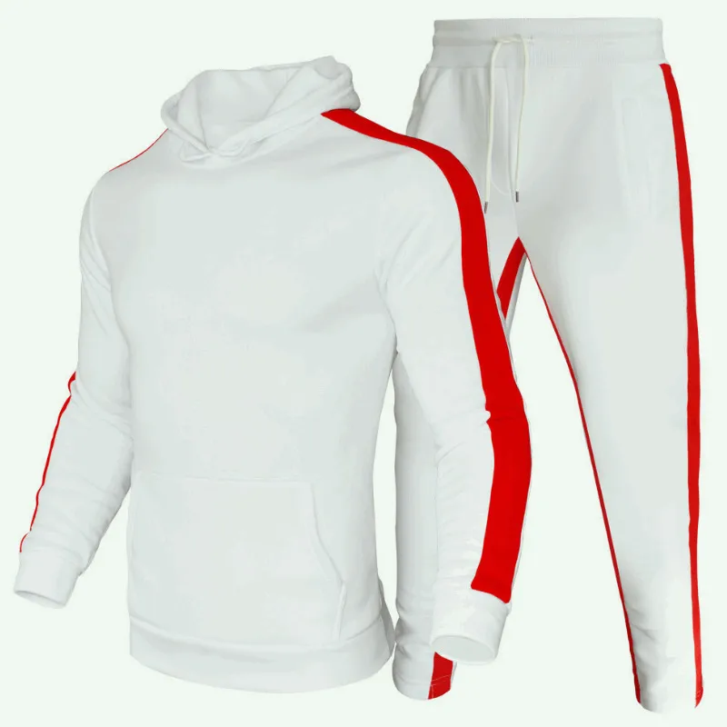 Herrenmode Hoodie Sportbekleidung Kleidung Jogging Lässiger Laufsportanzug + Hose 2-teiliges Set 220308