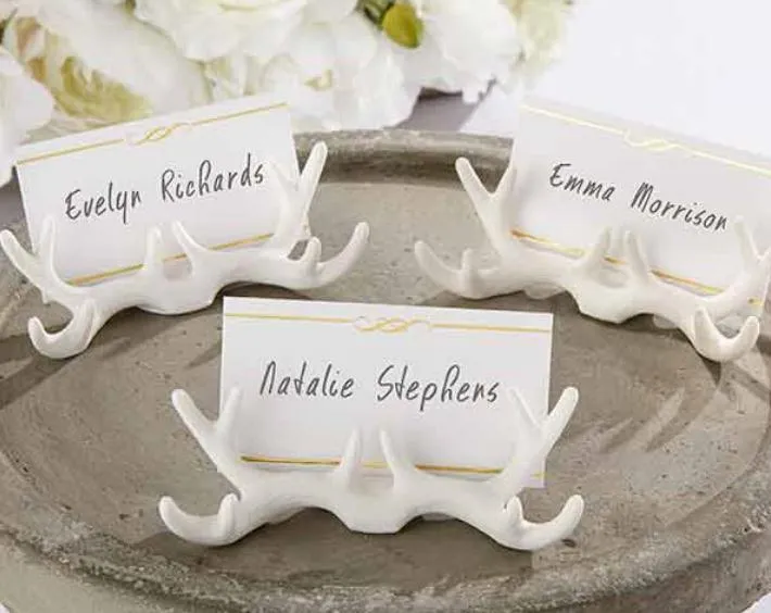 Wedding Decoration Resin Antler Place Card Titular para Favores de Casamento Suprimentos Whole6677565