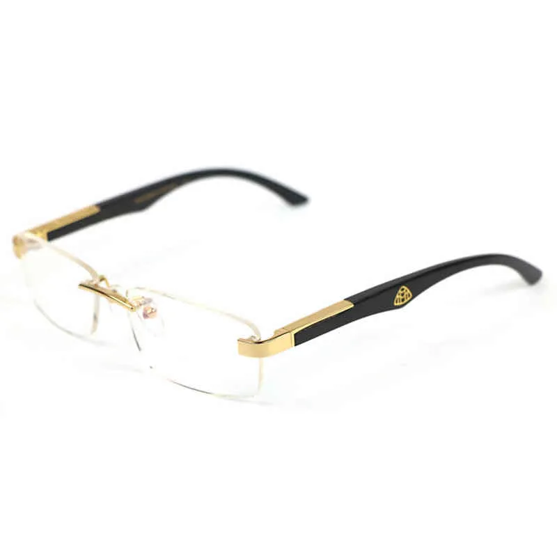 2024 Fashion Men's Luxury Designer feminino Óculos de sol femininos Óculos moldura Buffalo Horn Clear EyeGlasses
