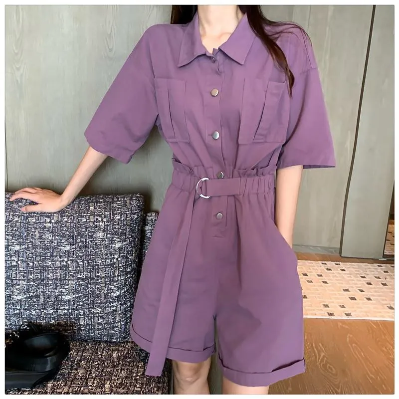 Violet 2020 Sexy Denim Jumpsuit Salopette Femmes Parti D'été Combishort Jeans Barboteuse Femme Mode Moulante Élégant Court Jumpsuit T200704