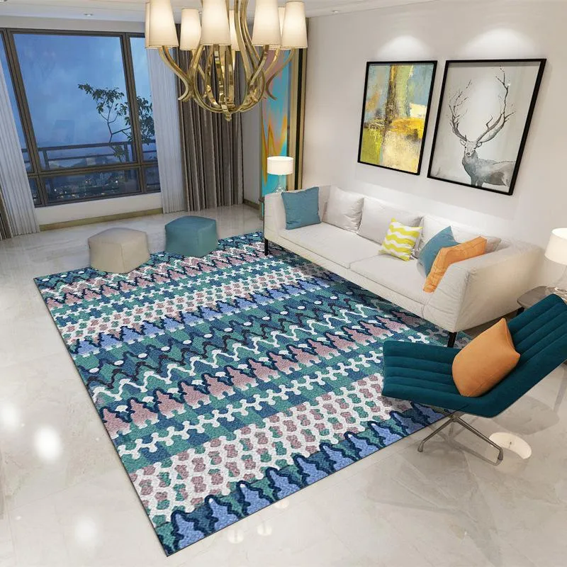 Геометрическое современное искусство ковры гостиной дома скандинавская спальня для спальни укроватная одеяла коврик большой мягкий кабинет коврики Теппич.