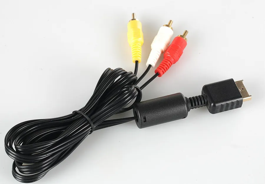 Cable de cable de cable AV Video AV 6ft 1.8m a 3 RCA TV Lead para PS2 PS3 para Sony PlayStation 2/3 Consola