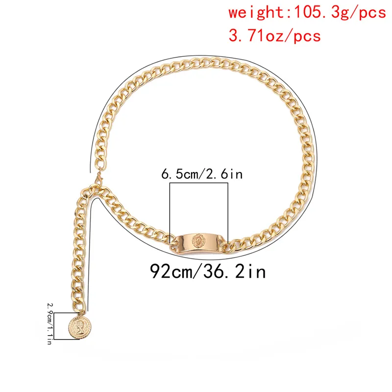 Cintura a catena in oro da donna ketting riem accessori in vita abito fascia il corpo sexy cinture gioielli il corpo jeans da donna cintos 20112074194384954997