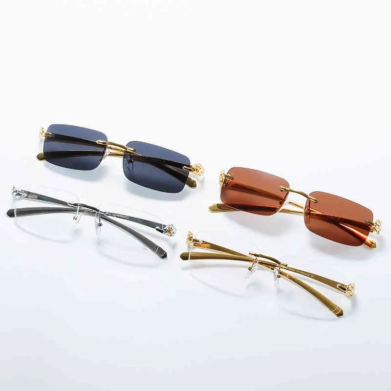 2024トップデザイナー10％オフ高級デザイナーNew Men's and Women's Sunglasses 20％Metal Head Small Square Fashion Optical Glasses