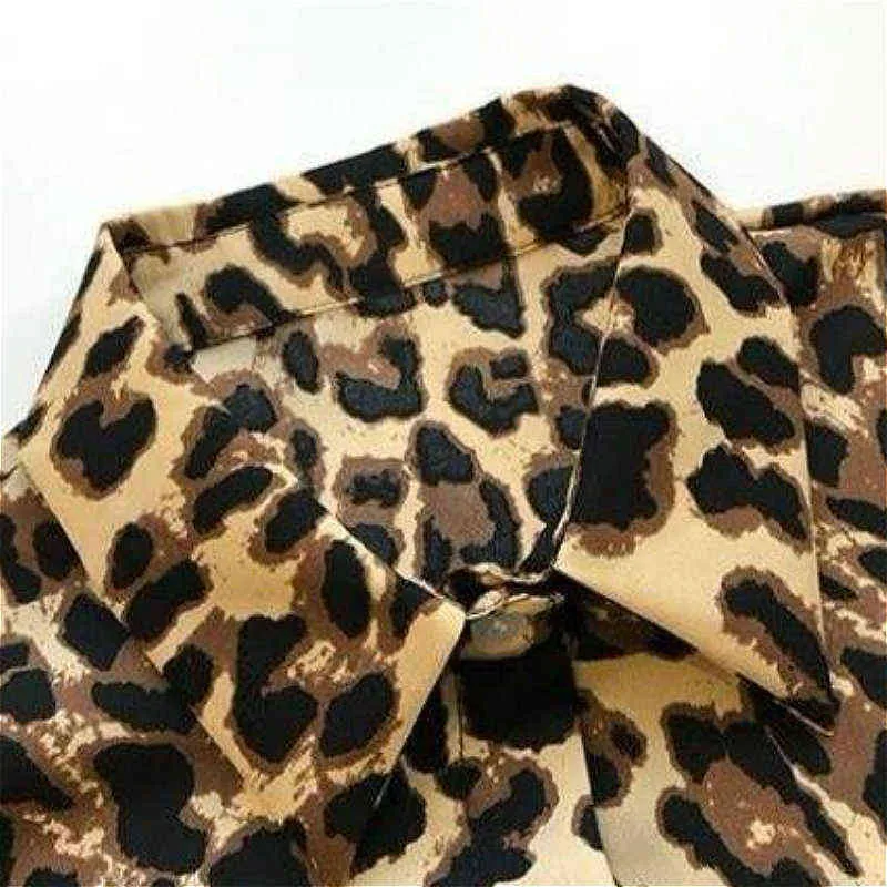 Blusas Camisas Mulheres Chiffon Leopard-Cópia All-Match Harajuku Loose Sun-Proof Streetwear Moda Tamanho Grande 4xL Outono Lazer H1230