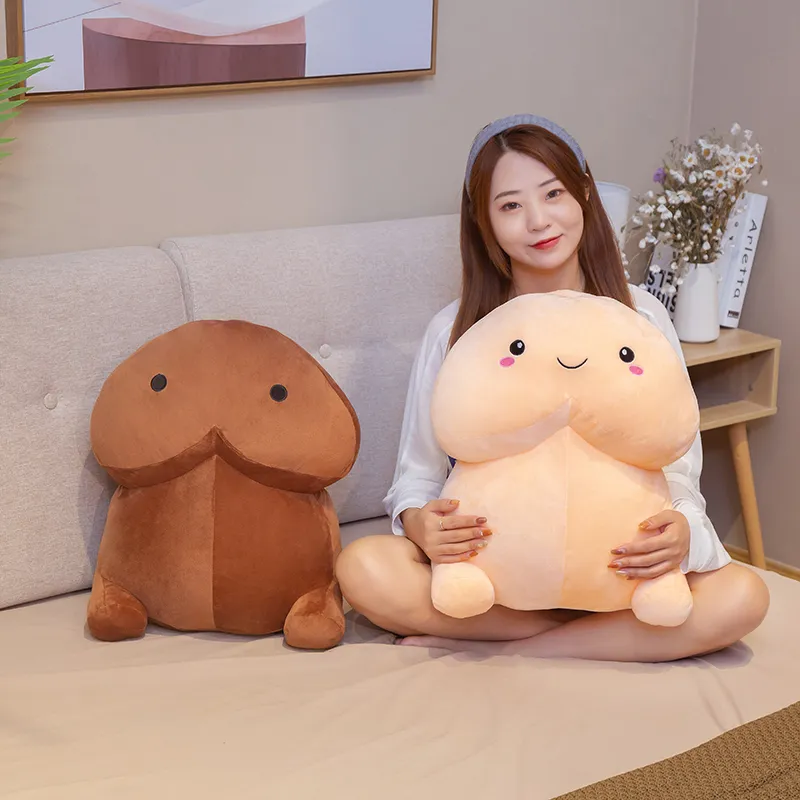 1050 cm Neue Lustige Echte Penis Plüsch Spielzeug Kissen Sexy Weiche Gefüllte Kissen Simulation Schöne Puppen Kawaii Geschenk für Freundin2362995