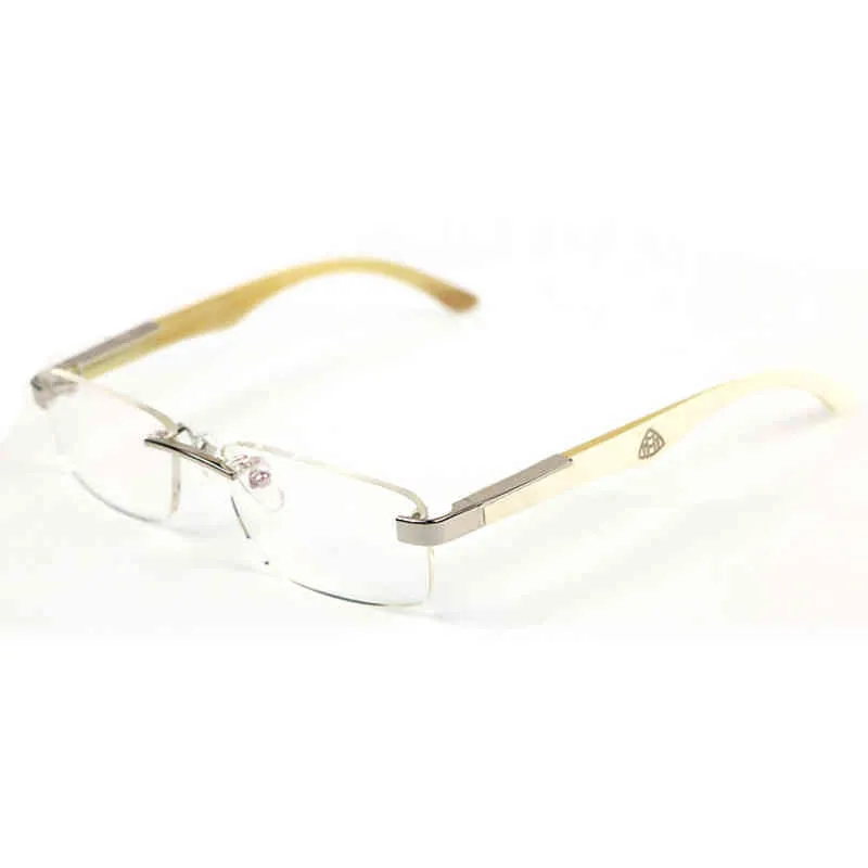 2024 Fashion Men's Luxury Designer feminino Óculos de sol femininos Óculos moldura Buffalo Horn Clear EyeGlasses