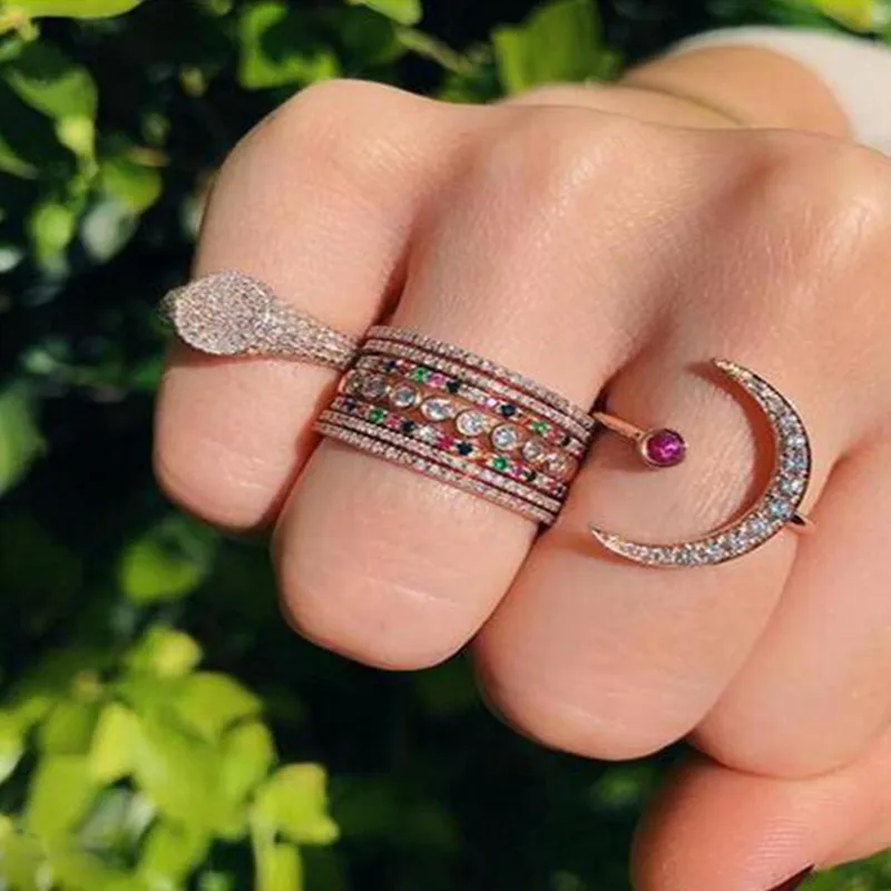 Акция на складе, ювелирные изделия, тонкий ремешок Eternity с цирконием, позолоченный, из стерлингового серебра 925 пробы, обручальное кольцо, радужное кольцо341P
