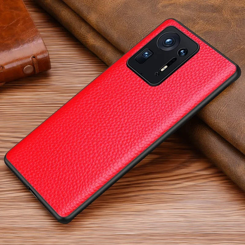 Натуральные кожаные чехлы для Xiaomi Mi Mix 4 Case Luxury Высокое Качество Настоящая Корова Скрыть заднюю крышку для Xiomi Mi Mix4