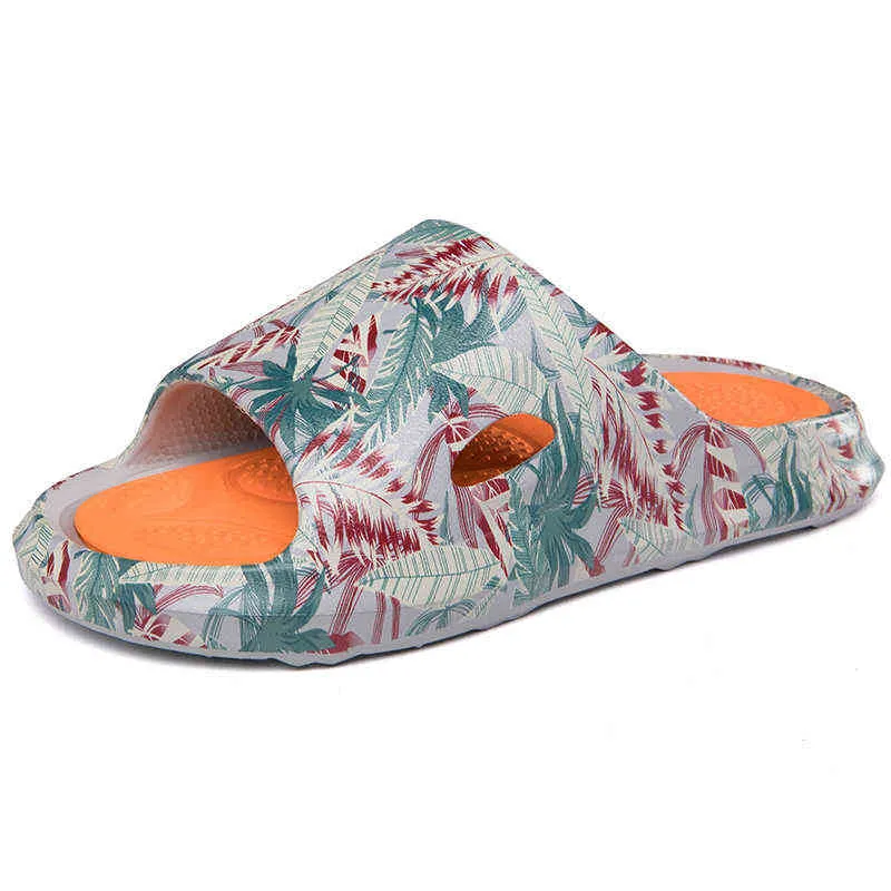 Slippers Summer Beach Flip Flops Lightweight Cozy Men Slides Unisex Plus Size Flat 220302
