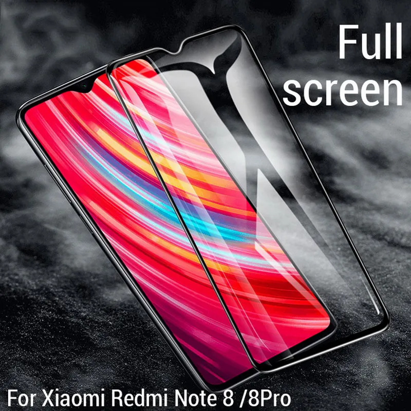 2 pièces verre trempé pour Xiaomi Redmi Note 9 8 Pro 9s 8T 7 7A 8A Mi 9T Pro 10 A2 A3 Lite 9 SE F1 étui de protection plein écran