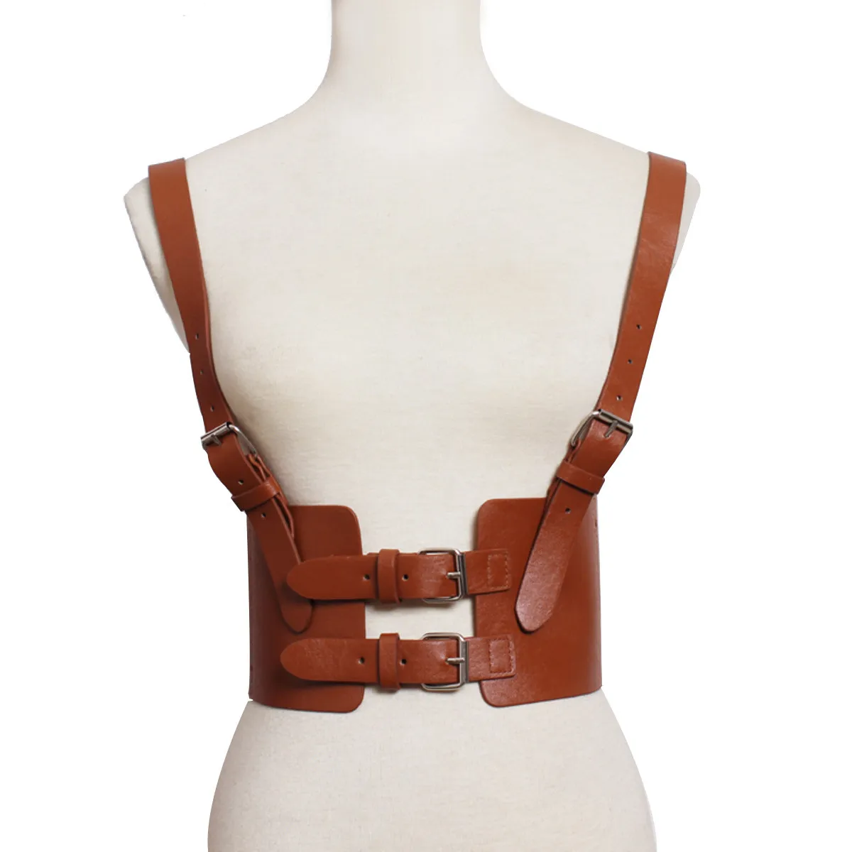 Steampunk Women's Pasp Harness Vintage talia Cincher z paskami szeroki