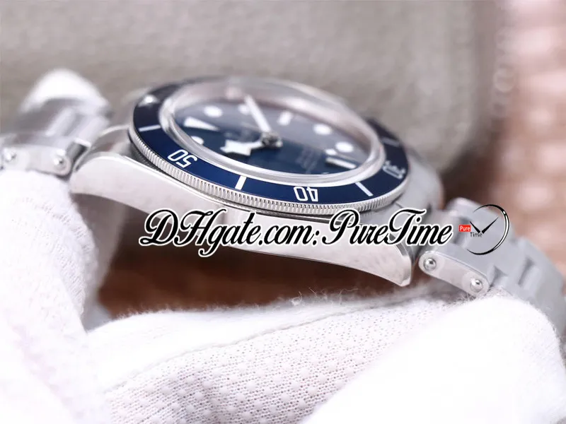 ZF Fifty Eight 39mm A2824 Reloj automático para hombre Marcadores blancos azules Dail Pulsera de acero inoxidable PTTD 79030 Edición Puretime N187B