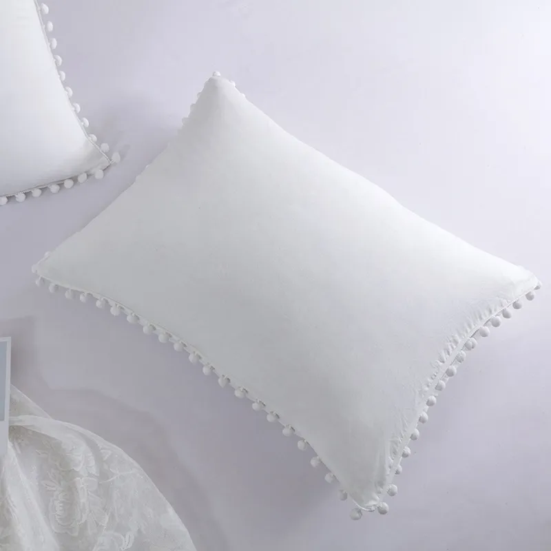 2 piezas de alta calidad Europa, los estados unidos, artículos de almohada de almohada de casos de algodón de algodón sólido