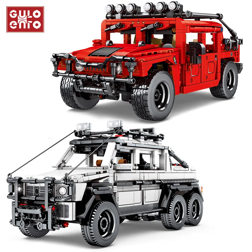 Technic Off-Road Vehicle G500 SUV Building Blocks City Pull Back Car Creator Ideas Bricks Children Toys Birthday Gifts Q1126