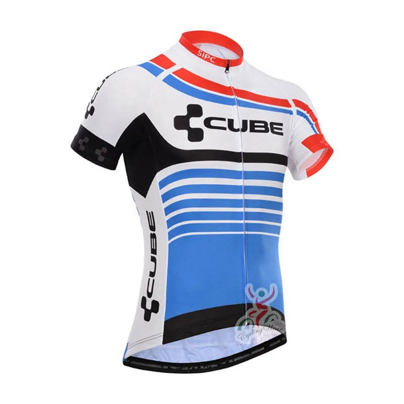 2021 CUBE team Mens 100% Polyester Cycling jersey Summer Quick-Dry Short Sleeves MTB Bike shirt Outdoor Sportswear Roupa Ciclismo 203J