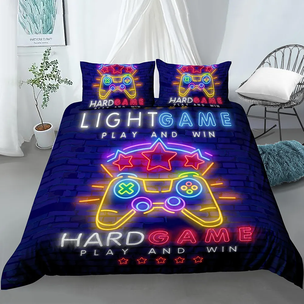 3D Duvet Cover Teens Gamer Bedding Set For Kids Boys Girls Bed Gamepad Printed with Pillow Case Xmas Gifts US Queen EU DouBle 201127