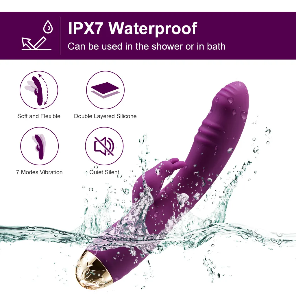 Luvkis vibrateur MrU G Spot lapin Clitoris stimuler gode jouet sexuel pour femmes femme adulte produit érotique Clitoris sexuel Silicone 2017239357