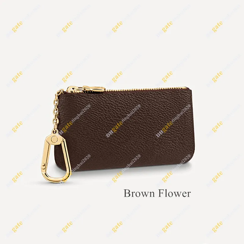 Designer unissex bolsa de chave moda bolsa m62650 m62658 m62659 flor xadrez alta qualidade carteira caixa embalagem inventário frete grátis