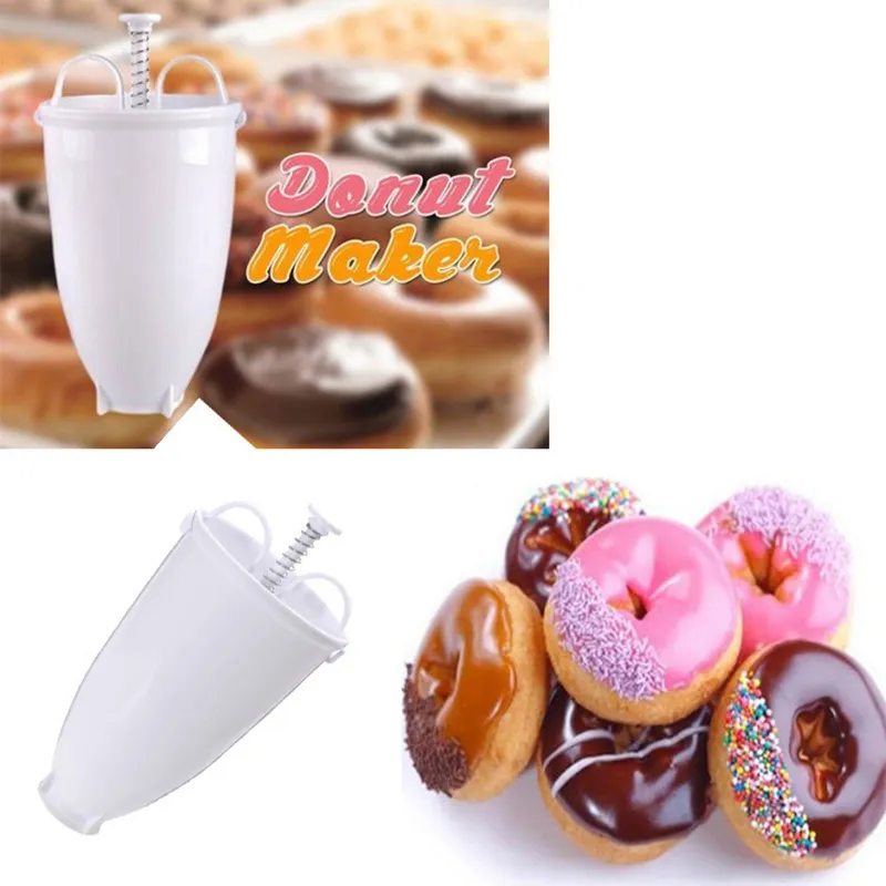 Ferramentas de pastelaria popular criativo diy peso donut maker plástico luz donut fazendo artefato rápido fácil donut molde waffle donut mac241r