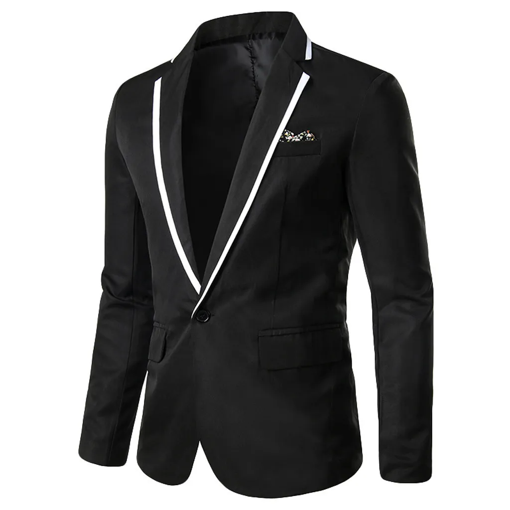 Blazer Masculino Homme Slim Fit For Men 2020 Stylish Casual Solid Blazer Business Wedding Party Outwear Coat Suit Tops erkek #7 LJ201103