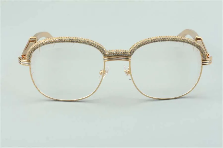 20 -verkündigte Tempel aus Edelstahl von Top-Qualität mit Brillen High-End-Diamanten Augenbrauenrahmen 1116728-A Größe 60-18-140mm272s