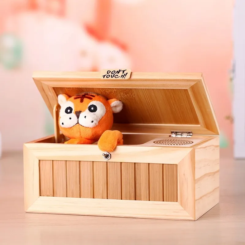 사운드가있는 새로운 전자 쓸모없는 상자 귀여운 호랑이 장난감 선물 스트레스 - 감소 책상 z0123