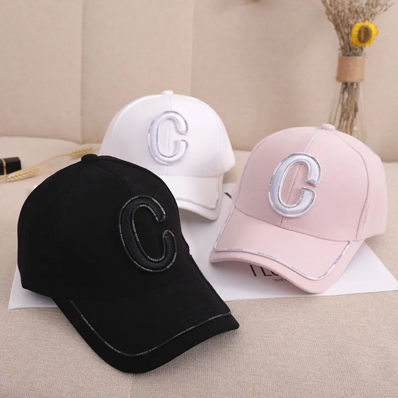 2020 New Letter C Women Baseball Cap Female Solid Outdoor Adjustable Embroidered Autumn Winter Hats Summer Sunhat Peaked Caps03