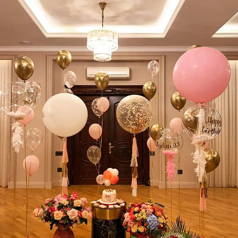 113 pçs / lote ouro branco balão arco corrente balões arco guirlanda kit casamento chá de bebê festa de aniversário decoração metal globos mz t290a