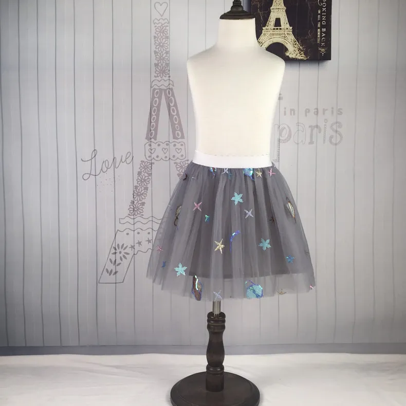 インススプリングと夏のファッションスカート2-10年の女の子レーススターチュチュ220216
