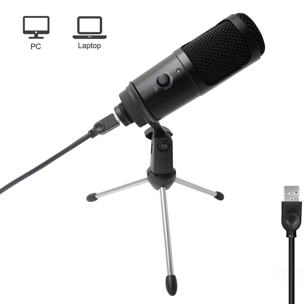 Streaming Microphone Microphone Microphones Condenseur Métal pour un ordinateur portable Studio Streaming Streaming Karaoke YouTube Tiktok6336946