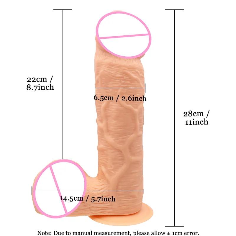 28*6.5 cm super enorm svart dildo för män strapon tjock jätte realistisk penis stor kuk anal plug vagina dick sexig leksak kvinnor