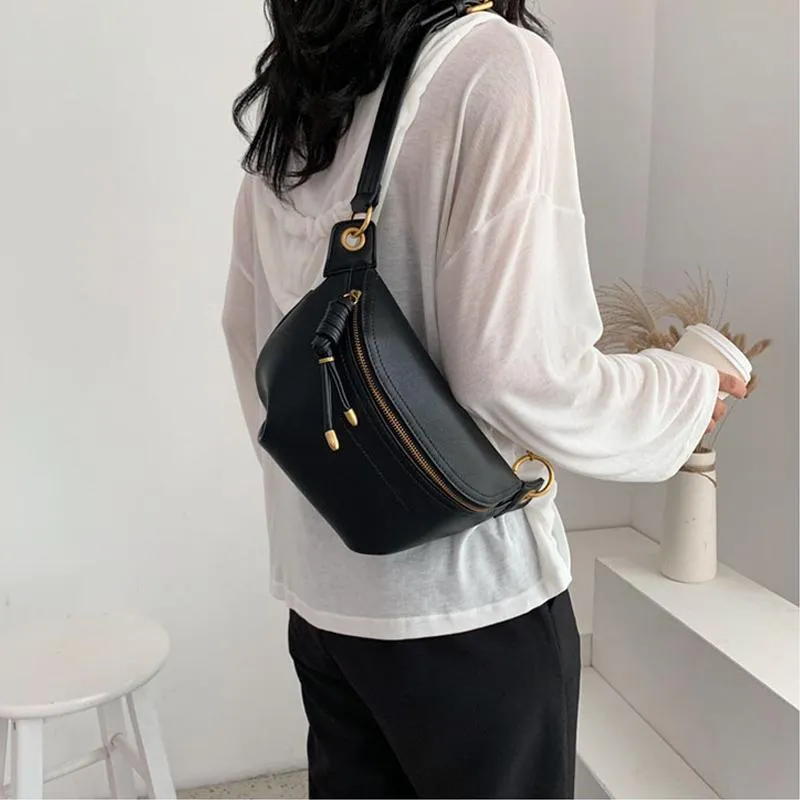 Femmes taille Packs en cuir lettre ceinture sacs nouvelle haute qualité épaule sauvage messager mode poitrine sac à bandoulière Pouch281q