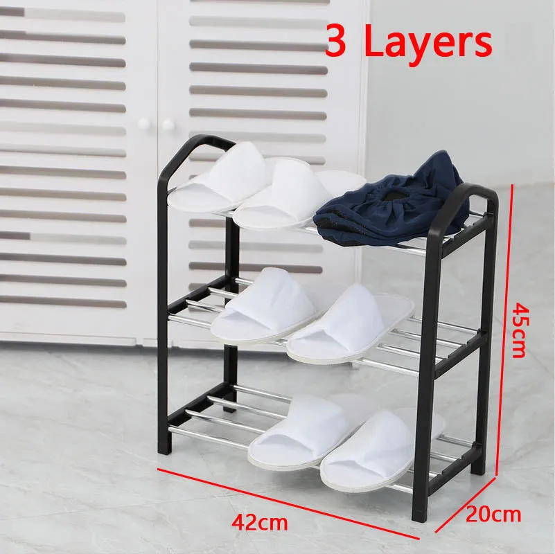 CellDeal 3 Tiers Scarpiera moderna Scarpiera Solid Room Organizer Scarpe Scaffale Multifunzionale Camera da letto Stoccaggio Famiglia Nero Y200527